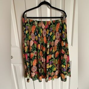 Spense Colorful Floral A-Line Skirt